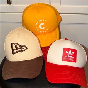 Lot Of 3 for $12 -Hats New Era,Adidas & Decky- EUC